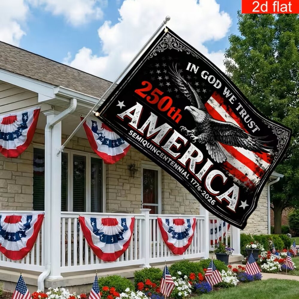!02 - 1pc 2D Flat Banner | Retro Lace Style American 250 Years of Independence